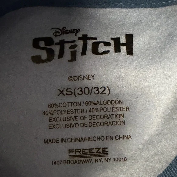 4/$30 Disney Stitch Blue Sweatshirt - Picture 4 of 4